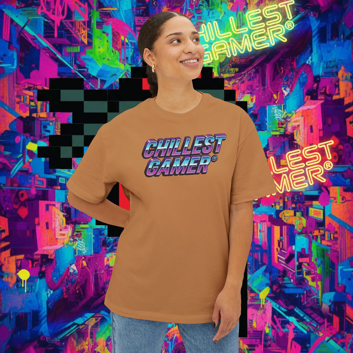 CHILLEST GAMER. Unisex Oversized Boxy Tee