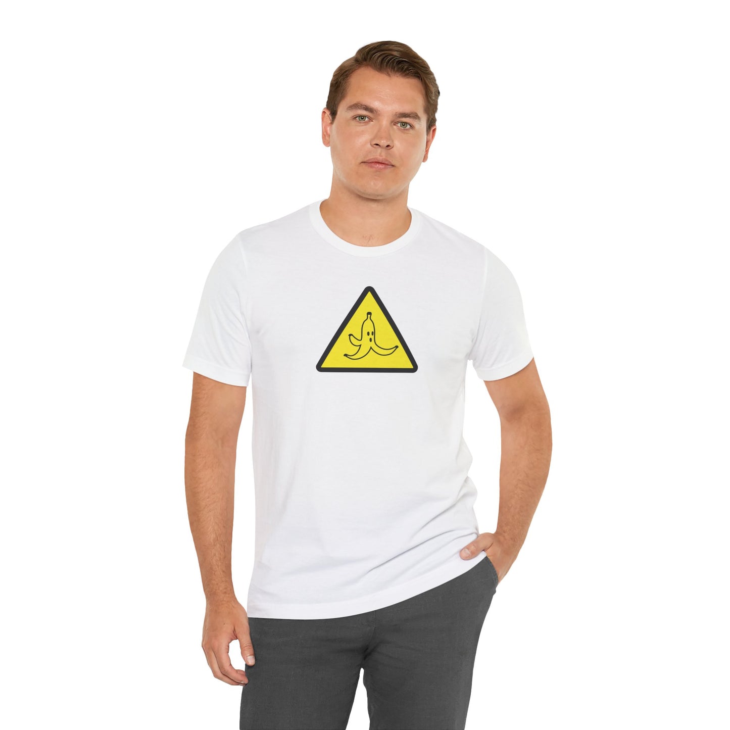 CAUTION BANANA. Unisex Jersey Short Sleeve Tee