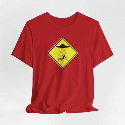 CAUTION UFO! Unisex Jersey Short Sleeve Tee