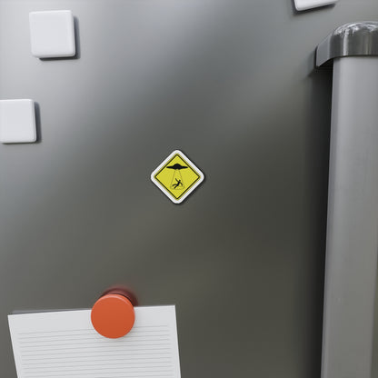 CAUTION UFO. Die-Cut Magnets