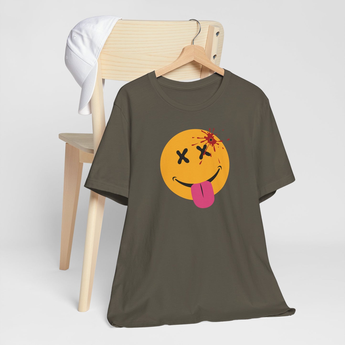 NOT SO HAPPY FACE. Unisex Jersey Short Sleeve Tee