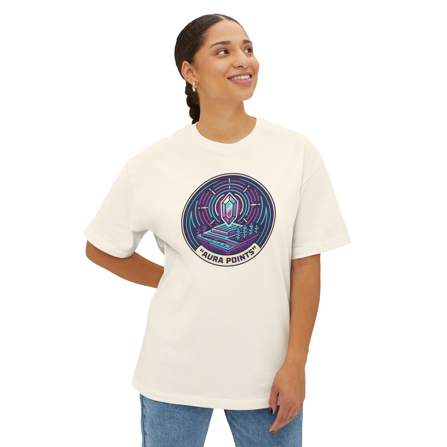 Aura Points. Unisex Oversized Boxy Tee
