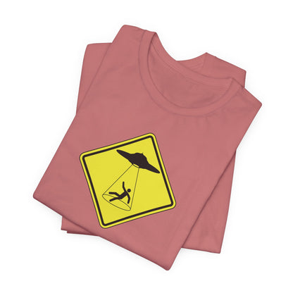 CAUTION UFO! Unisex Jersey Short Sleeve Tee