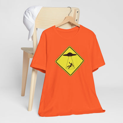 CAUTION UFO! Unisex Jersey Short Sleeve Tee