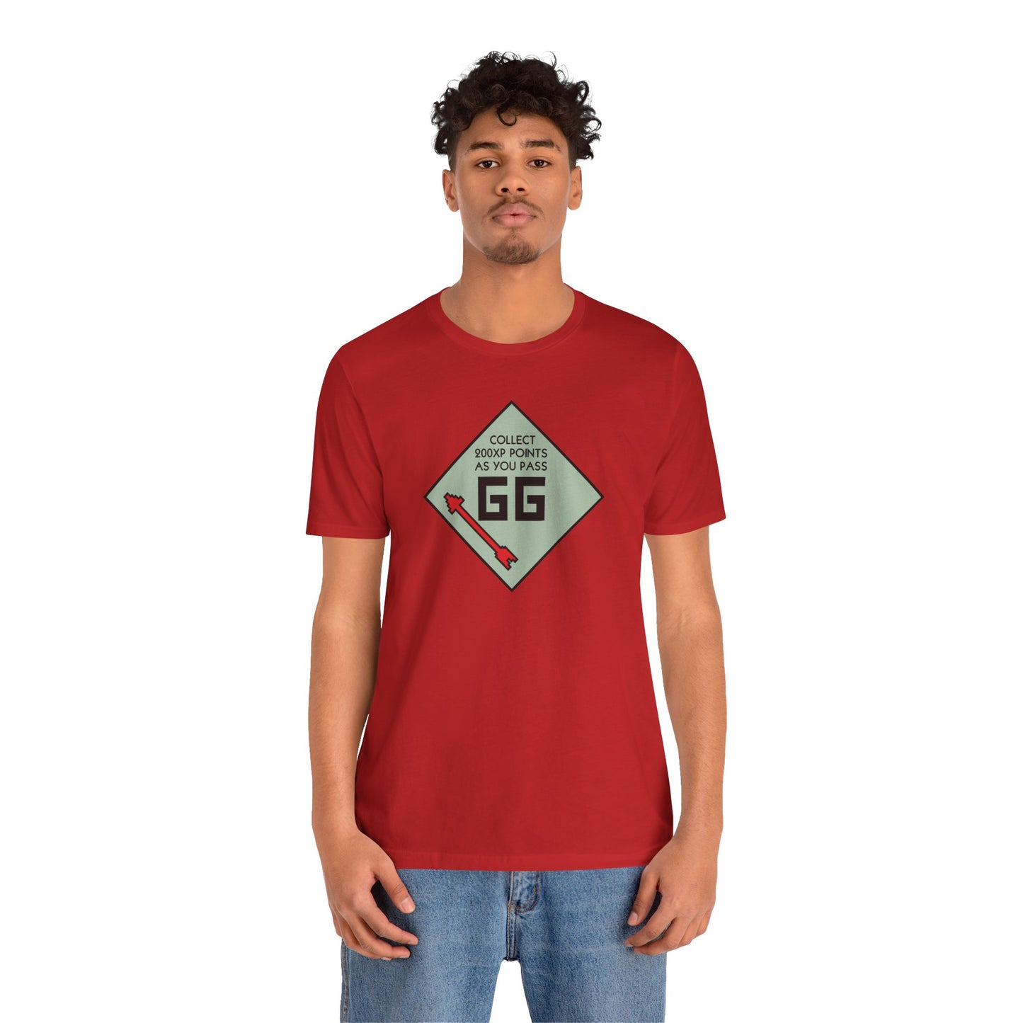 GG PASS GO COLLECT 200XP. Unisex Jersey Short Sleeve Tee