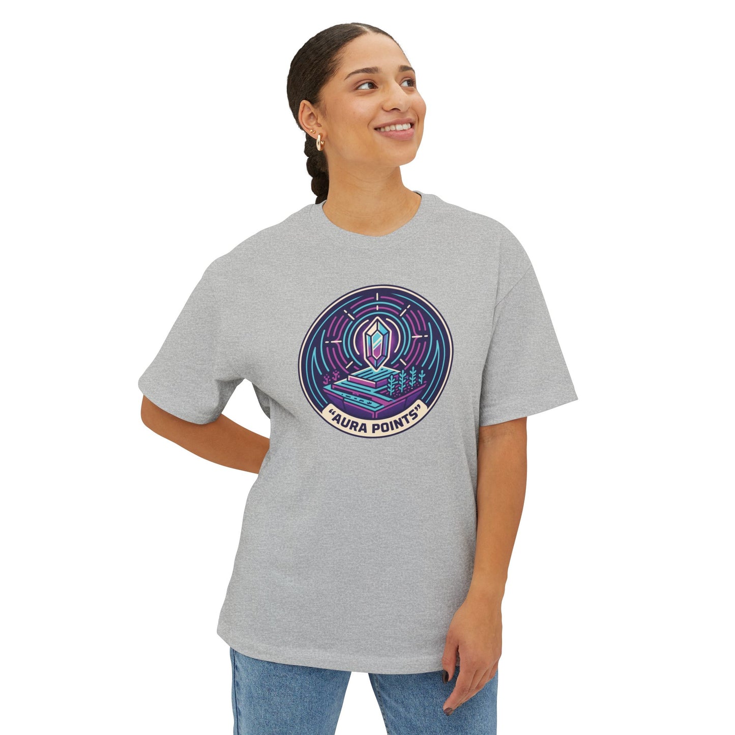Aura Points. Unisex Oversized Boxy Tee