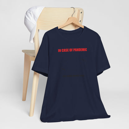 CUT IN CASE OF EMERGENCY. Unisex Jersey Short Sleeve Tee