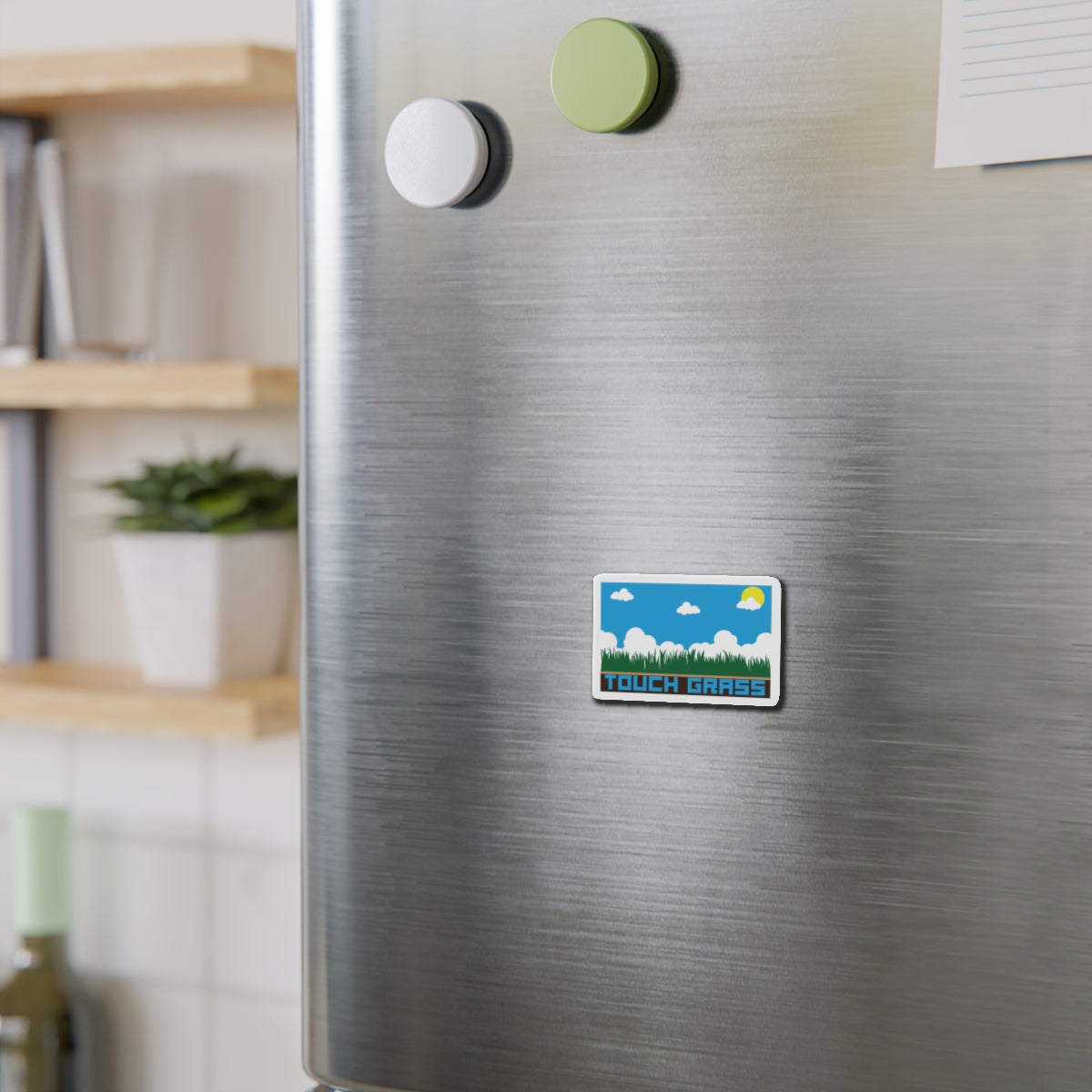 TOUCH GRASS. Die-Cut Magnets