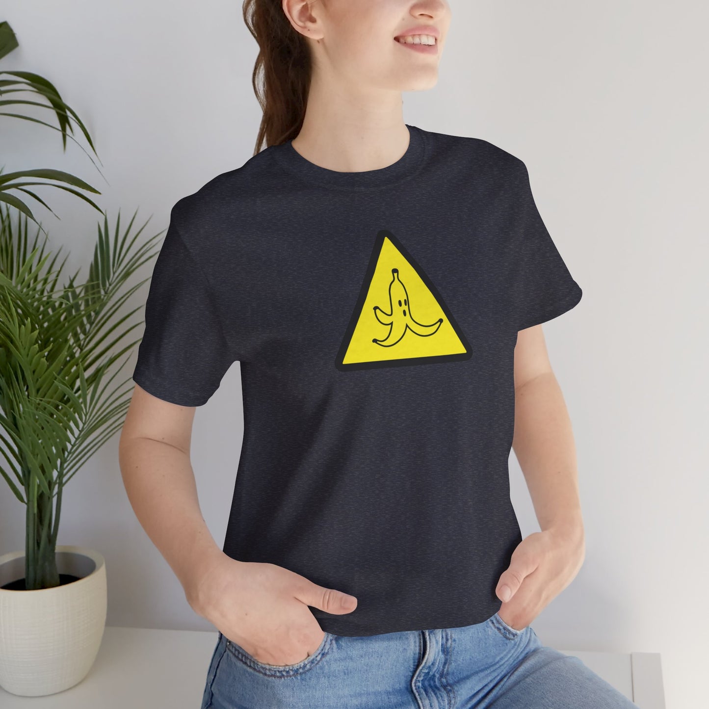 CAUTION BANANA. Unisex Jersey Short Sleeve Tee