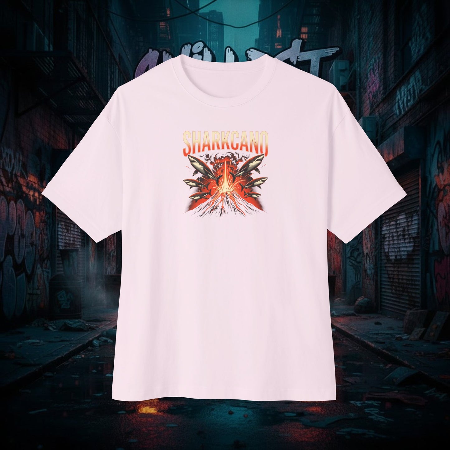SHARKCANO V2. Unisex Oversized Boxy Tee