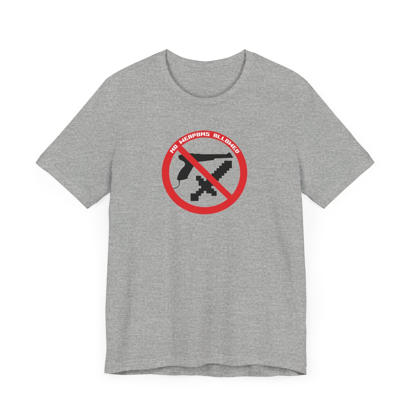 NO WEAPONS OUT LOUD. Unisex Jersey Short Sleeve Tee