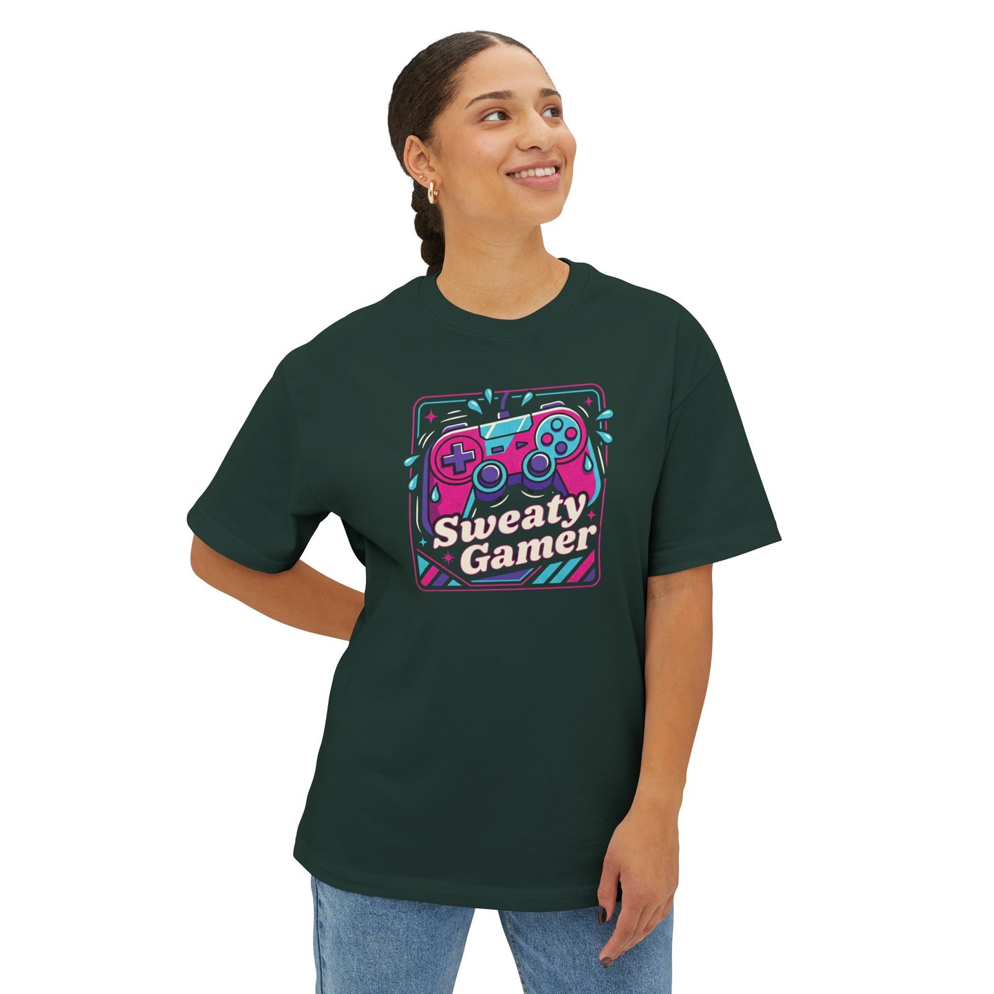 SWEATY GAMER. Unisex Oversized Boxy Tee