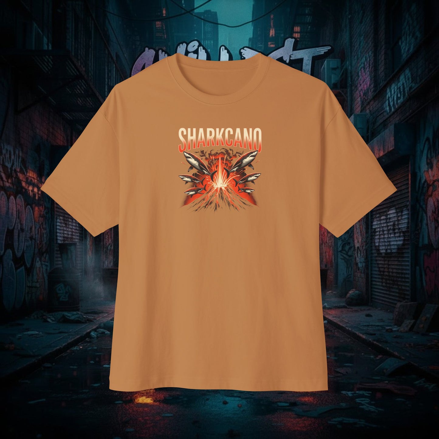 SHARKCANO V2. Unisex Oversized Boxy Tee