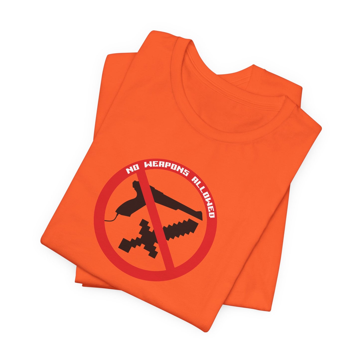 NO WEAPONS OUT LOUD. Unisex Jersey Short Sleeve Tee