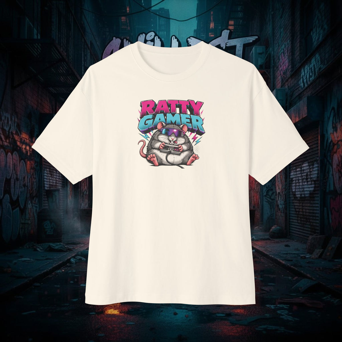 RATTY GAMER. Unisex Oversized Boxy Tee