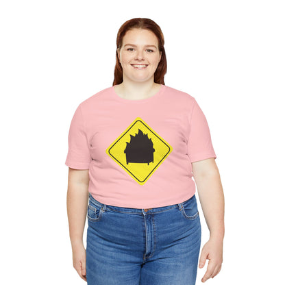 CAUTION DUMPSTER FIRE. Unisex Jersey Short Sleeve Tee