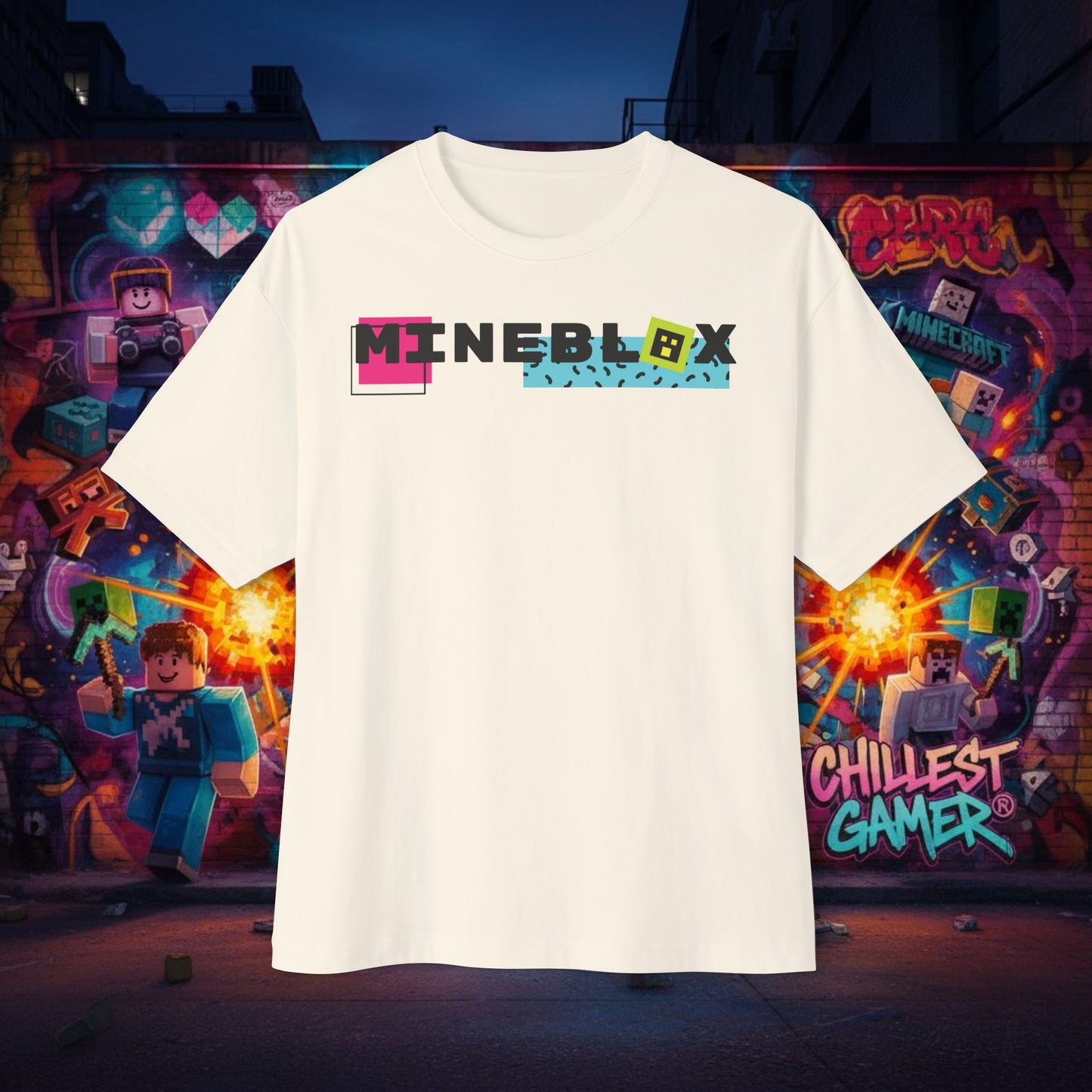 MINEBLOX. Unisex Oversized Boxy Tee
