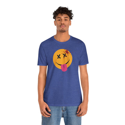 NOT SO HAPPY FACE. Unisex Jersey Short Sleeve Tee