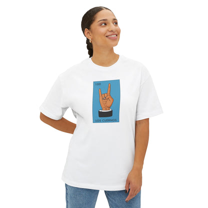 LOS CUERNOS (THE HORNS) Unisex Oversized Boxy Tee