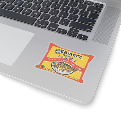 RAMEN GAMER FOOD. Kiss-Cut Stickers