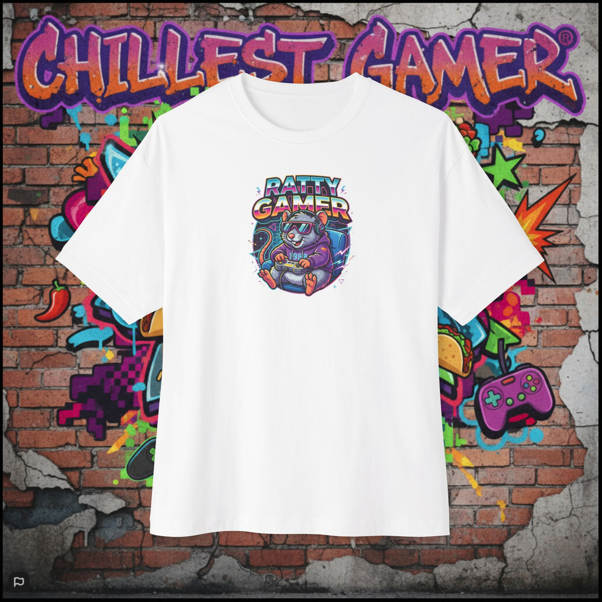 RATTY GAMER. Unisex Oversized Boxy Tee