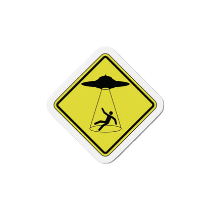 CAUTION UFO. Die-Cut Magnets