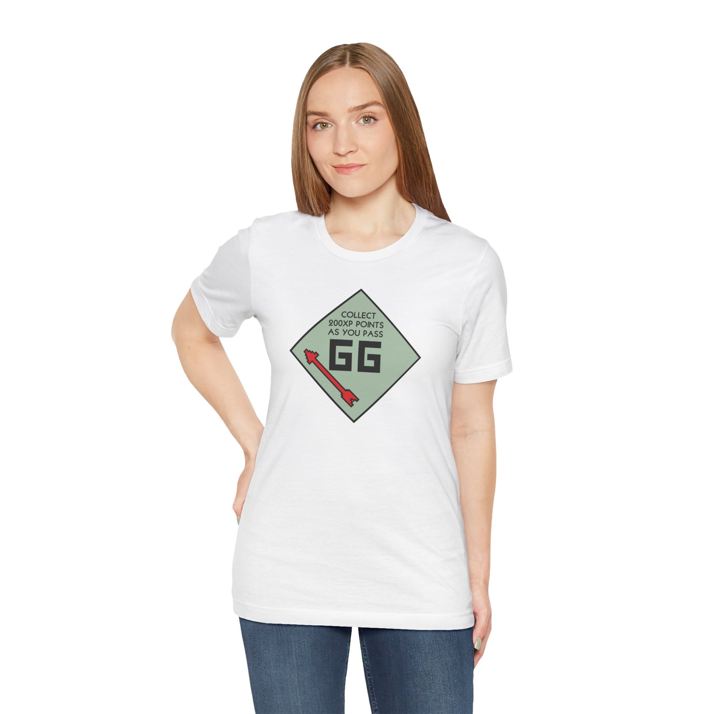 GG PASS GO COLLECT 200XP. Unisex Jersey Short Sleeve Tee