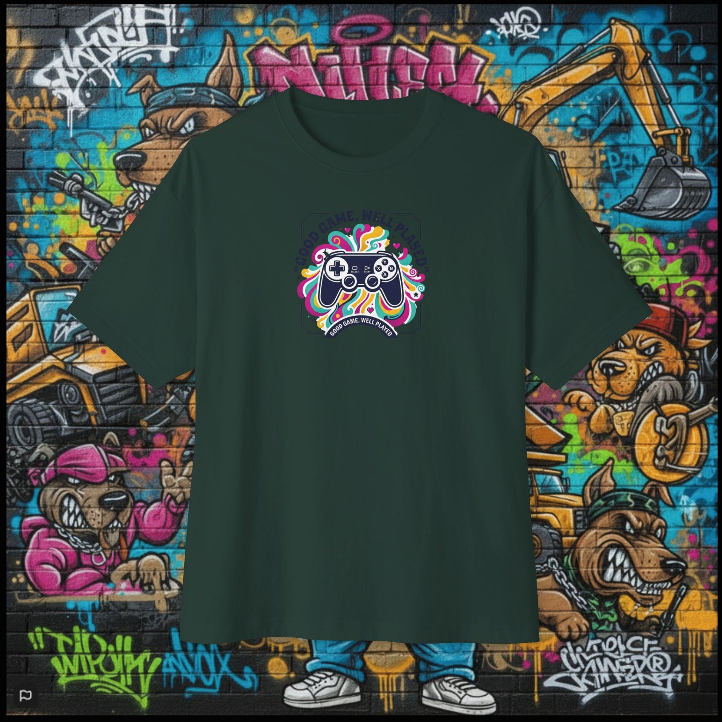 GOOD GAME WELL PLAYED TEE. Unisex Oversized Boxy Tee