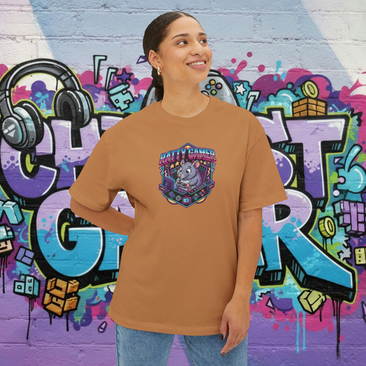 RATTY GAMER. Unisex Oversized Boxy Tee
