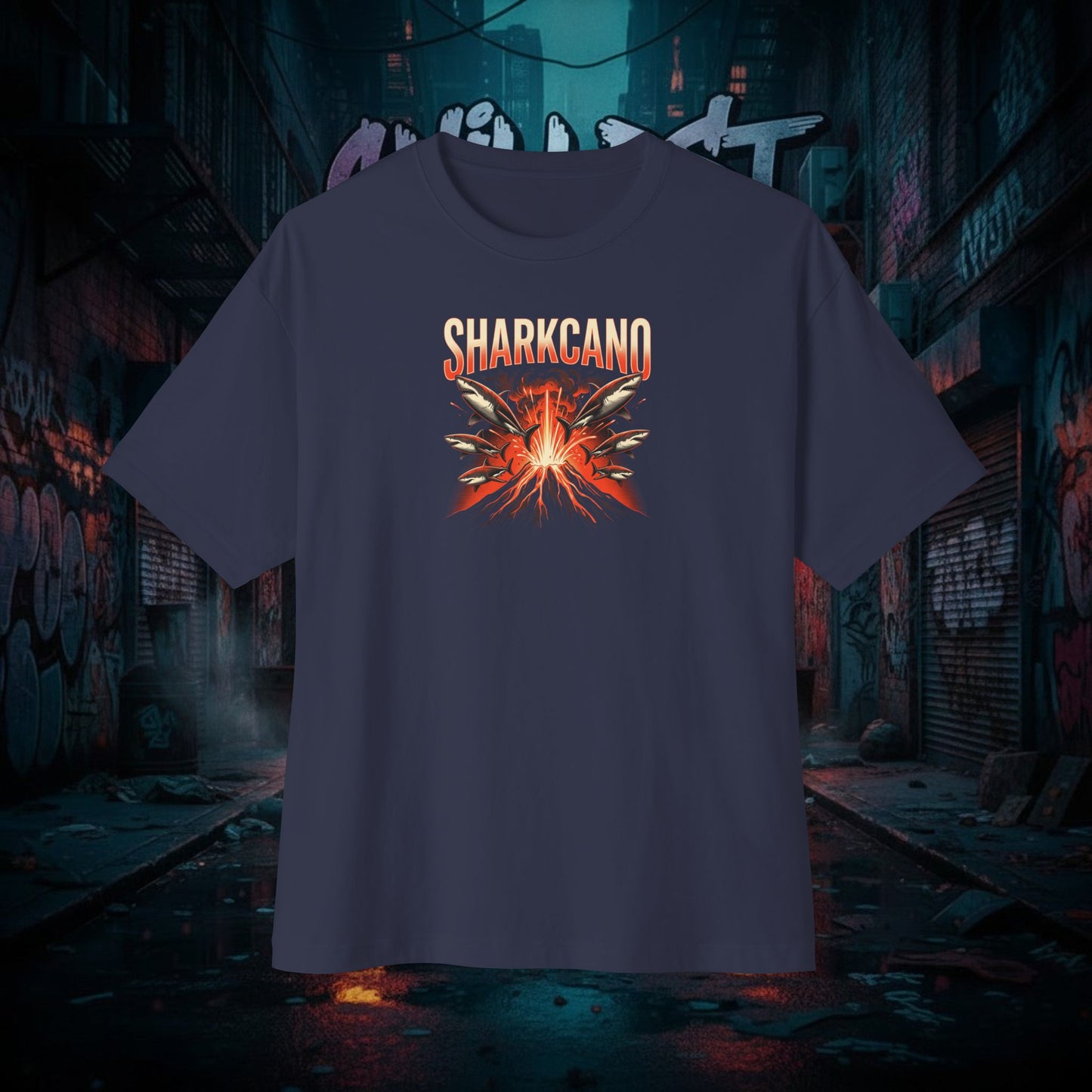SHARKCANO V2. Unisex Oversized Boxy Tee