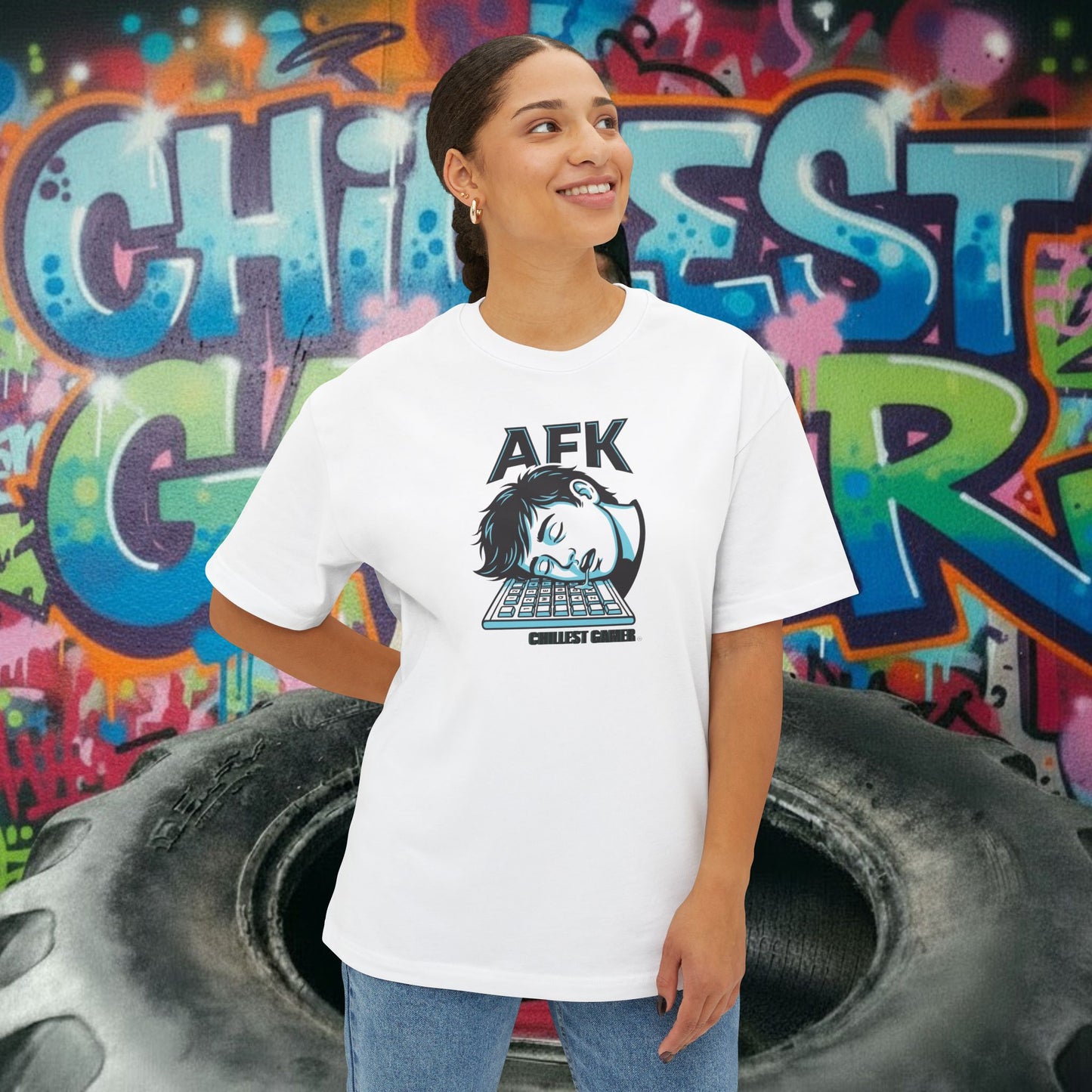 AFK. Unisex Oversized Boxy Tee