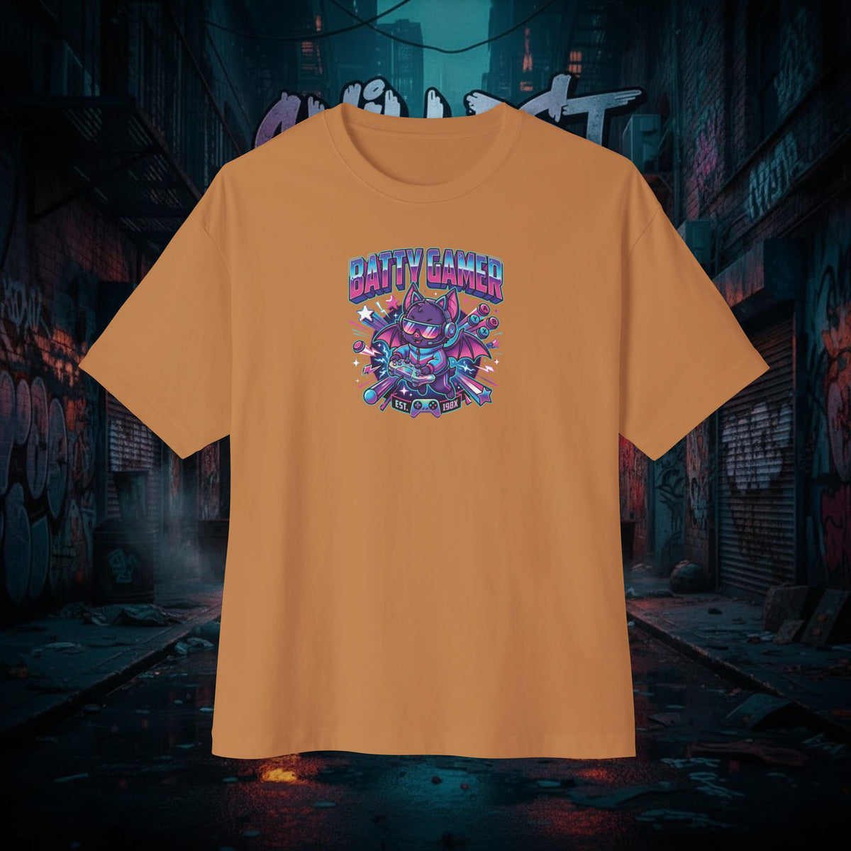 BATTY GAMER. Unisex Oversized Boxy Tee