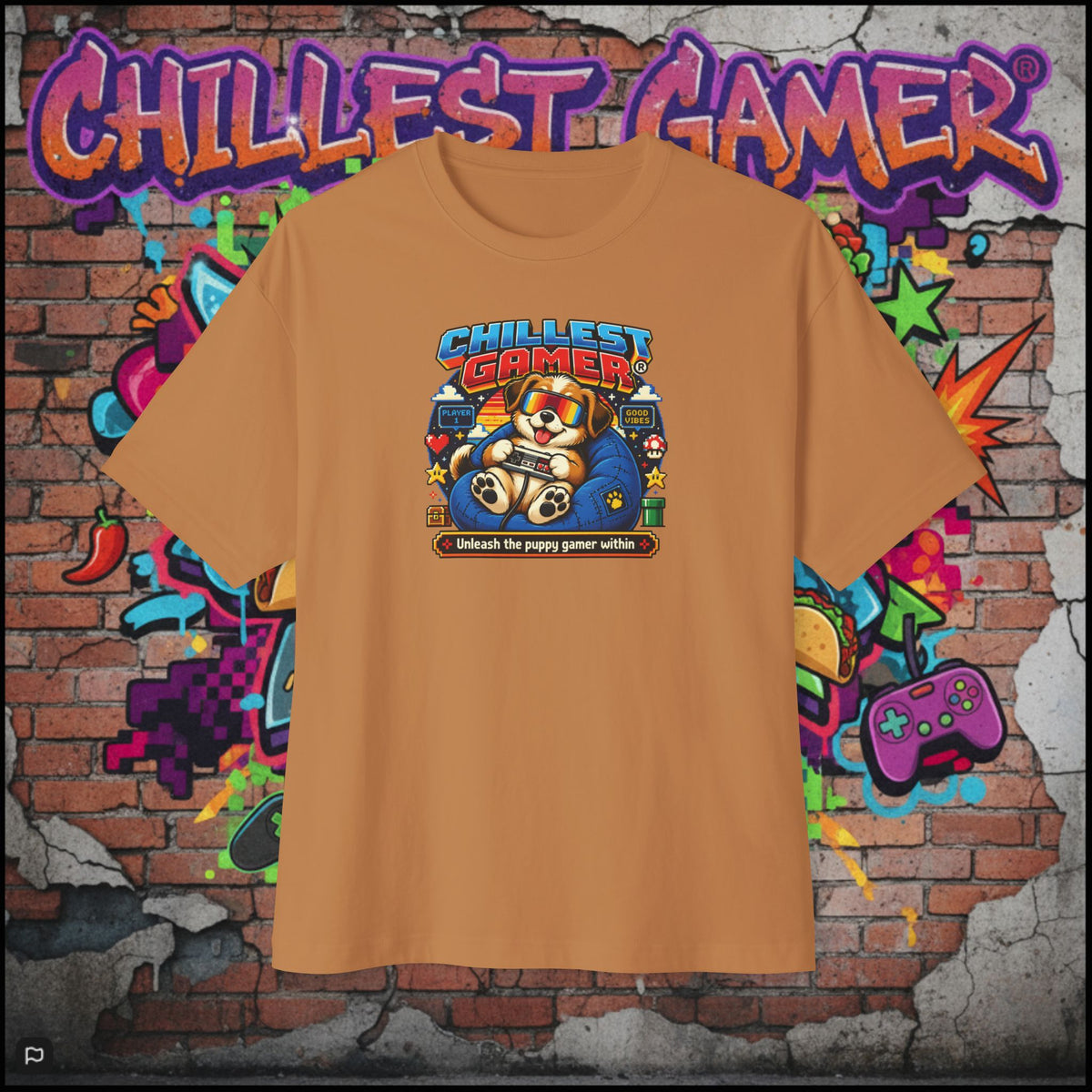 PUPPY GAMER. Unisex Oversized Boxy Tee