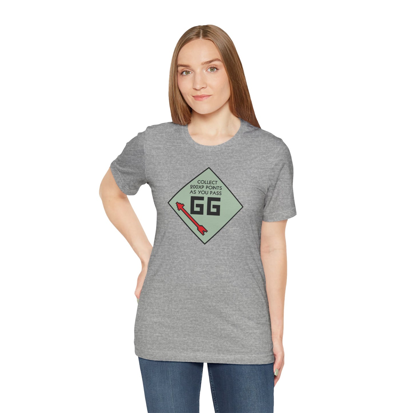 GG PASS GO COLLECT 200XP. Unisex Jersey Short Sleeve Tee