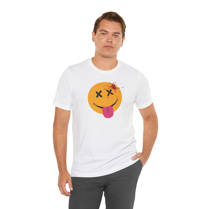 NOT SO HAPPY FACE. Unisex Jersey Short Sleeve Tee