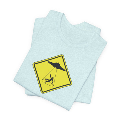 CAUTION UFO! Unisex Jersey Short Sleeve Tee