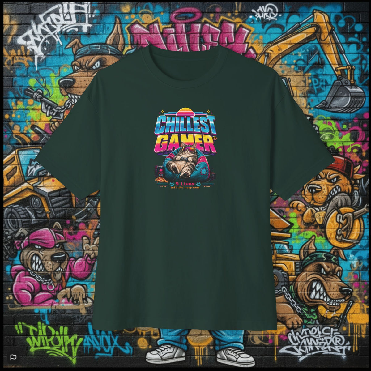KITTY GAMER. Unisex Oversized Boxy Tee
