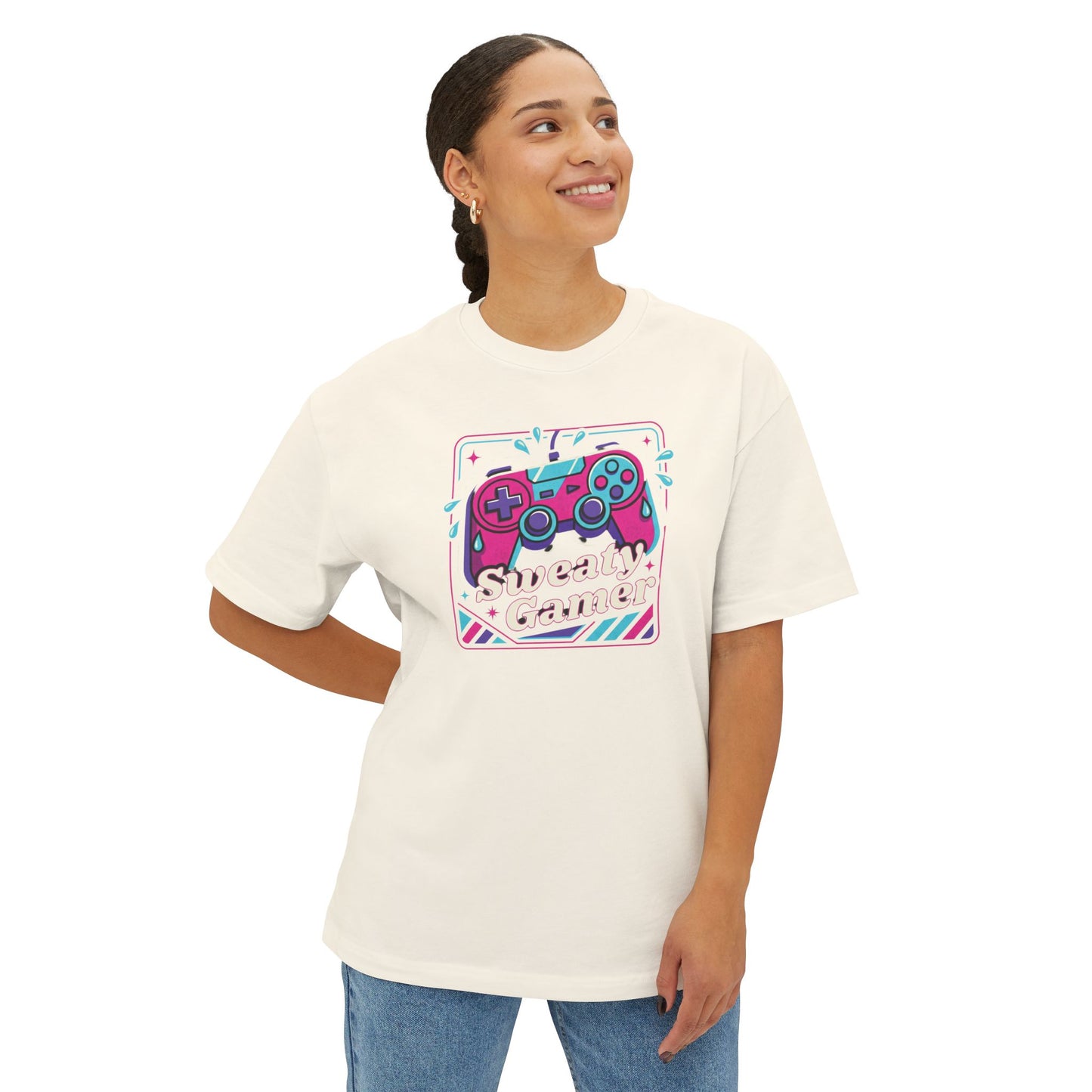 SWEATY GAMER. Unisex Oversized Boxy Tee