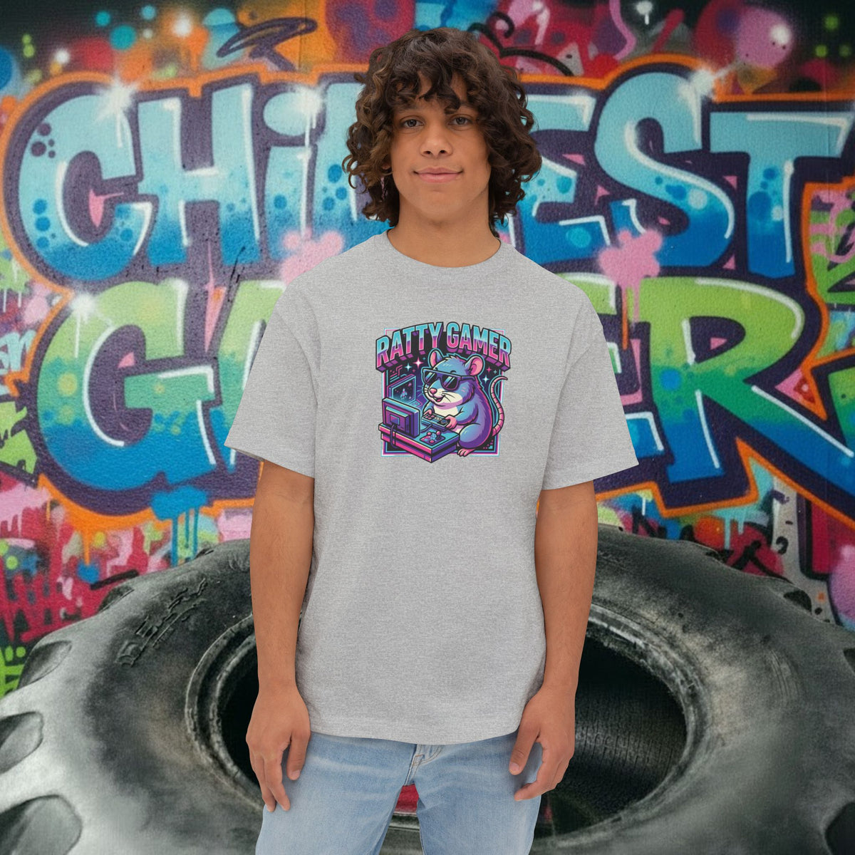 RATTY GAMER. Unisex Oversized Boxy Tee
