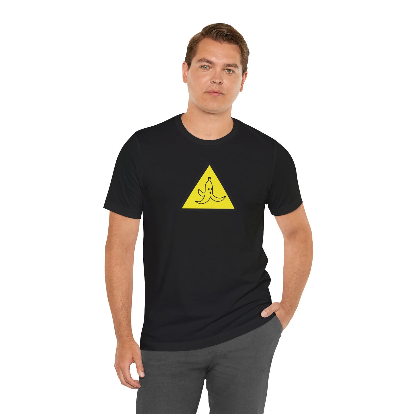 CAUTION BANANA. Unisex Jersey Short Sleeve Tee