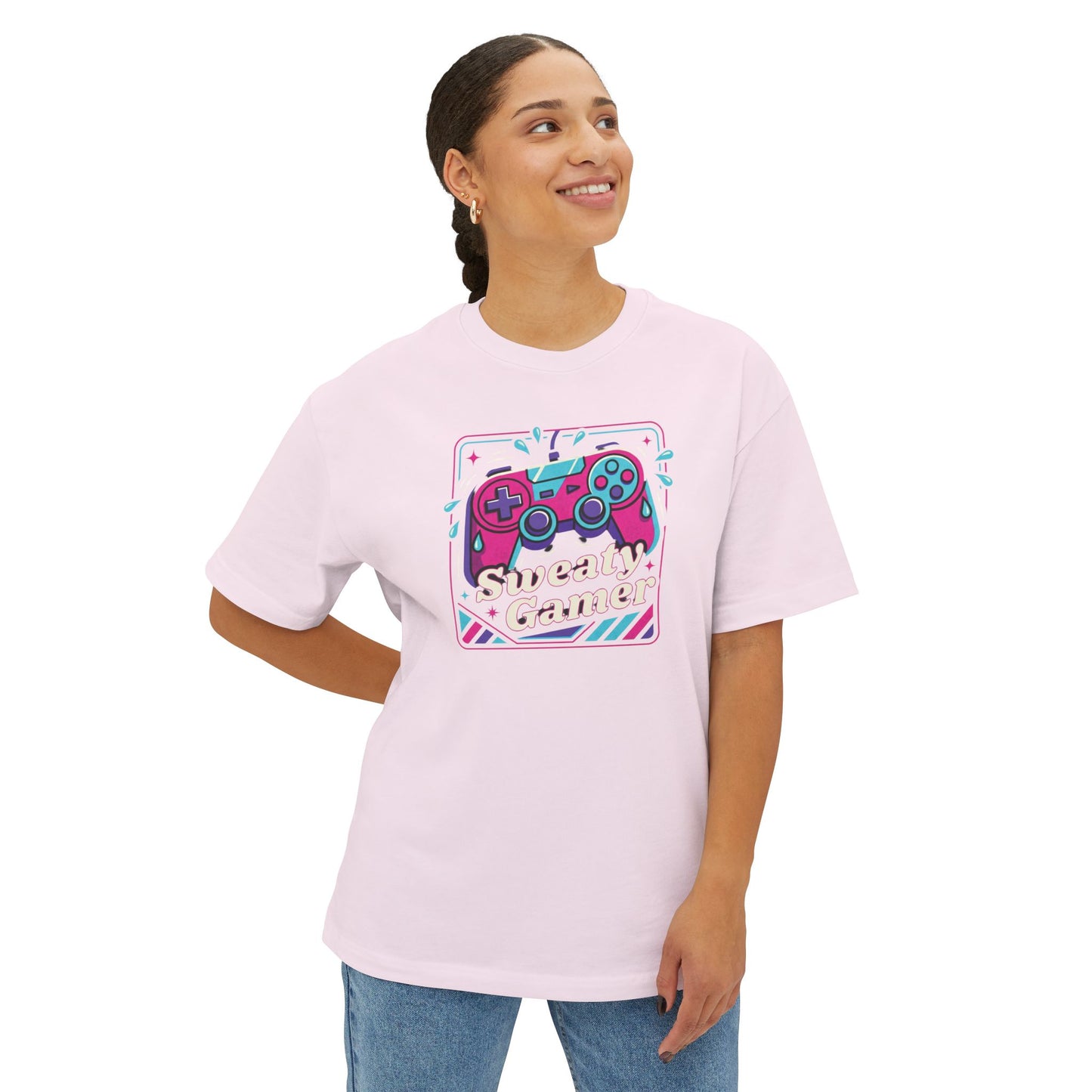 SWEATY GAMER. Unisex Oversized Boxy Tee