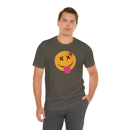 NOT SO HAPPY FACE. Unisex Jersey Short Sleeve Tee