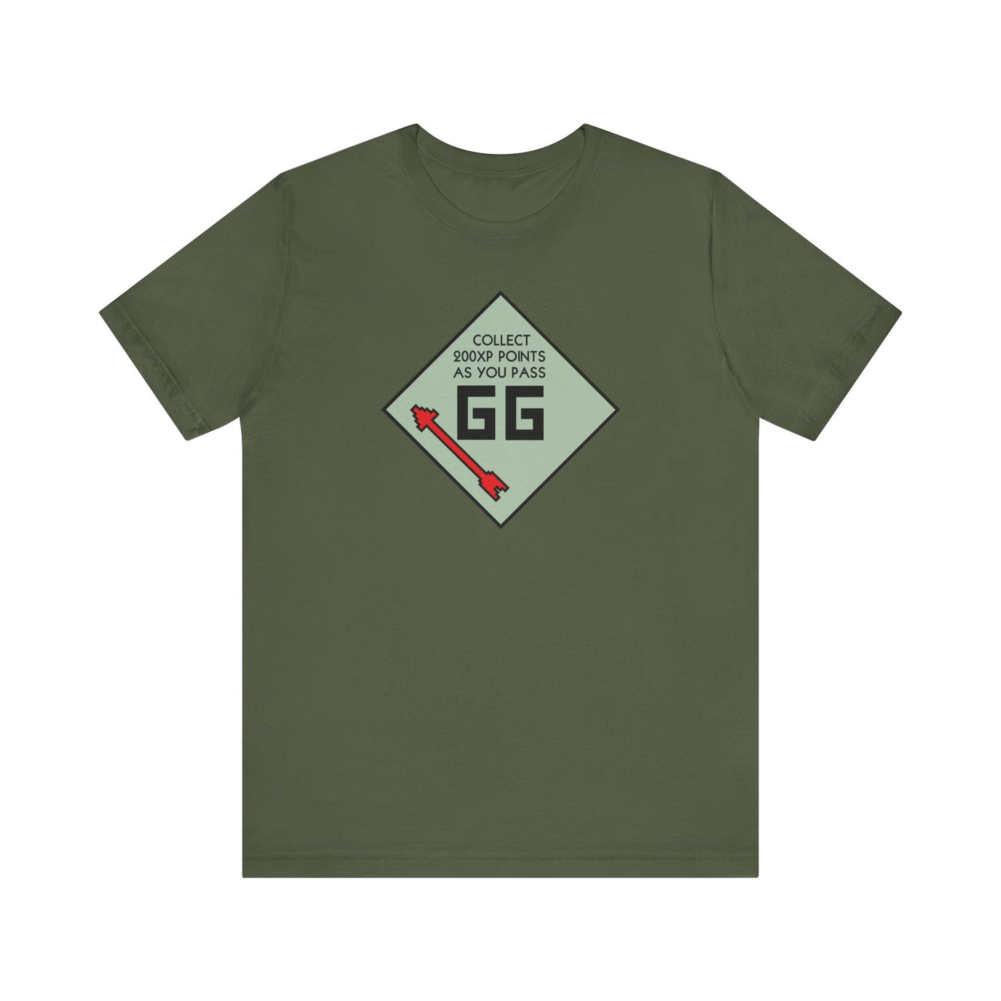 GG PASS GO COLLECT 200XP. Unisex Jersey Short Sleeve Tee