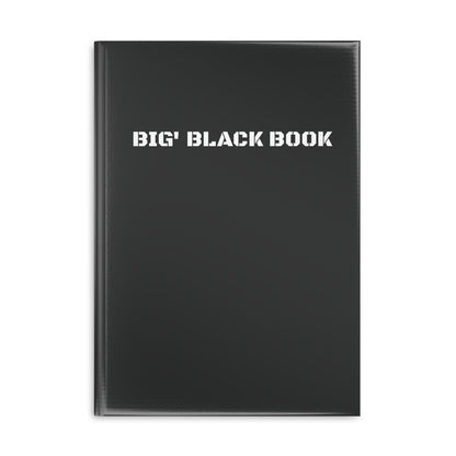 BIG' BLACK BOOK. Hardcover Notebook with Puffy Covers