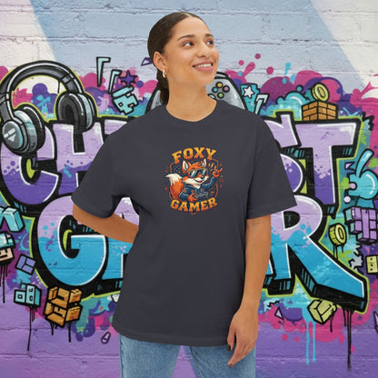 FOXY GAMER. Unisex Oversized Boxy Tee