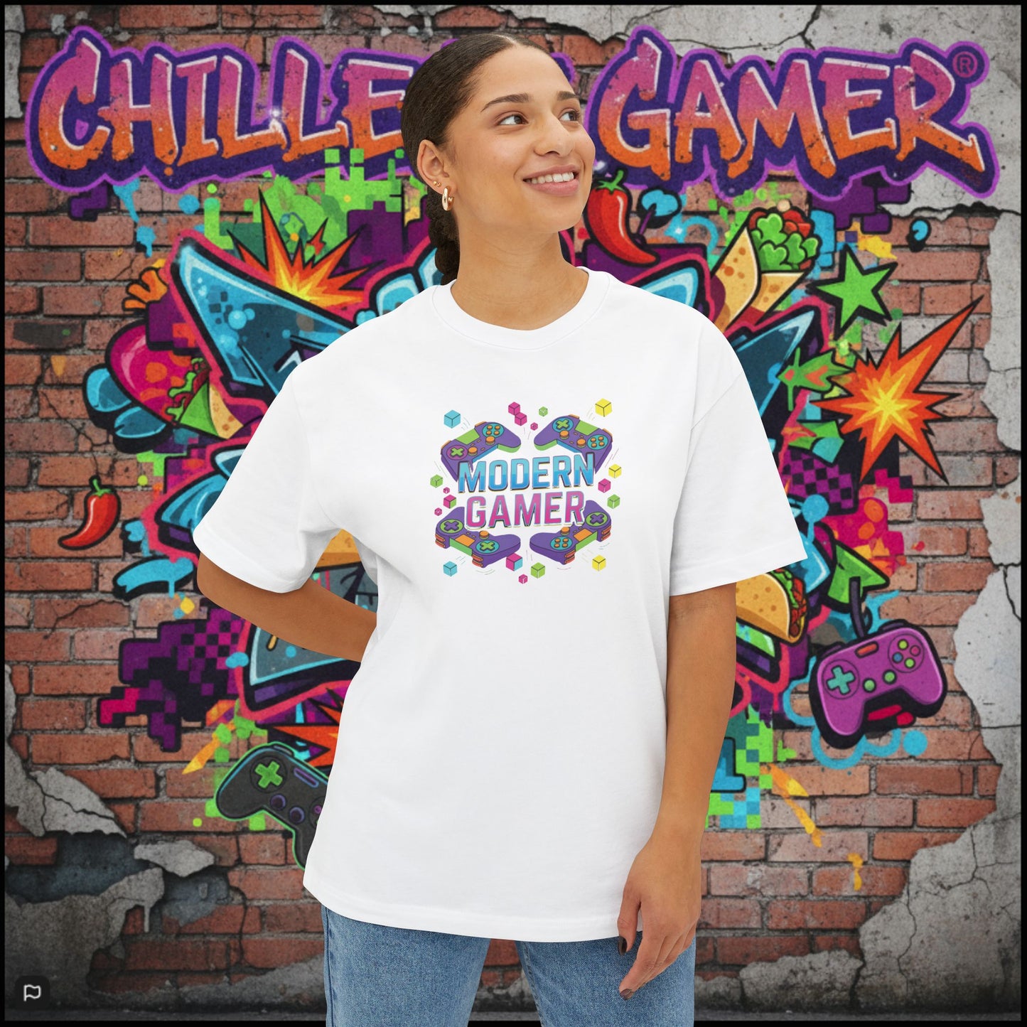 MODERN GAMER. Unisex Oversized Boxy Tee