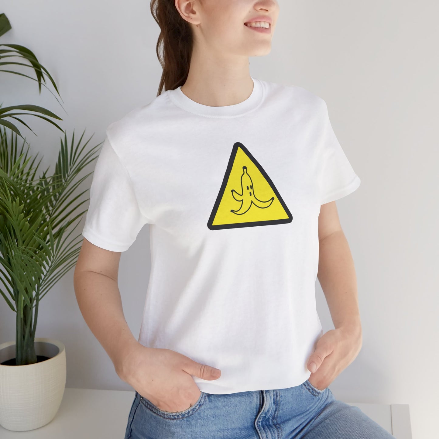 CAUTION BANANA. Unisex Jersey Short Sleeve Tee