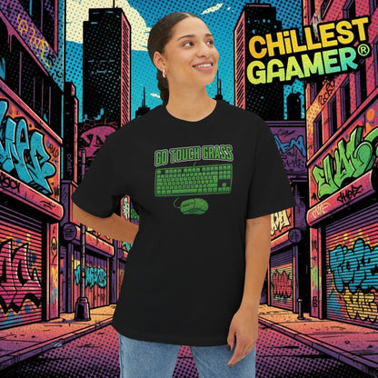 GO TOUCH GRASS. Unisex Oversized Boxy Tee