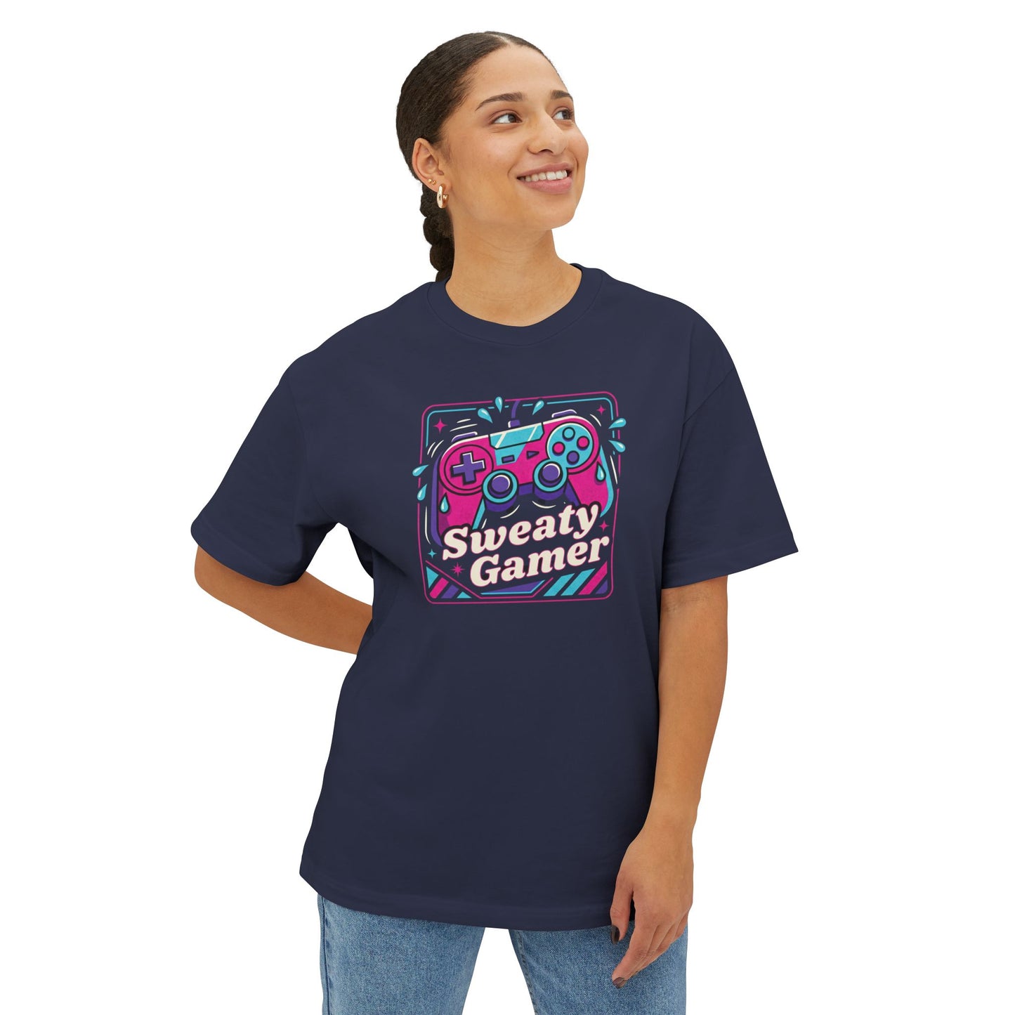 SWEATY GAMER. Unisex Oversized Boxy Tee