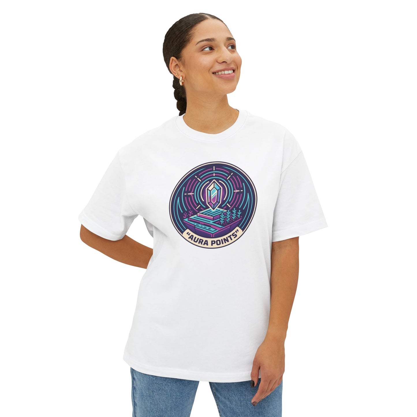 Aura Points. Unisex Oversized Boxy Tee